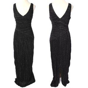 ANDREA POLIZZI Black & Silver Mesh Evening Dress